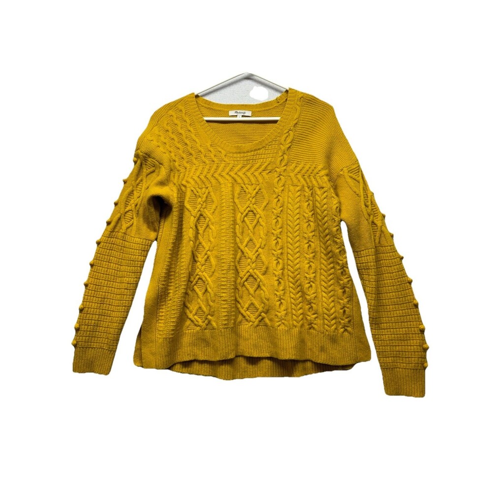 Madewell Women's Mustard Yellow 100% Merino Wool Sweater Size Large